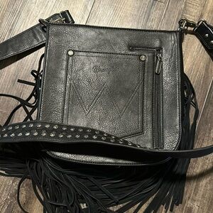 WRANGLER RIVETS FRINGE CONCEALED CARRY CROSSBODY - brand new!